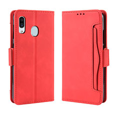 Handytasche Stand Schutzhülle Flip Leder Hülle BY3 für Samsung Galaxy A20e Rot