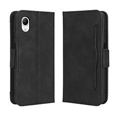 Handytasche Stand Schutzhülle Flip Leder Hülle BY3 für Samsung Galaxy A23 5G SC-56C Schwarz