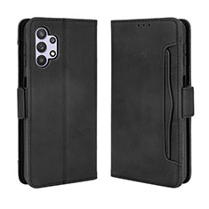 Handytasche Stand Schutzhülle Flip Leder Hülle BY3 für Samsung Galaxy A32 4G Schwarz