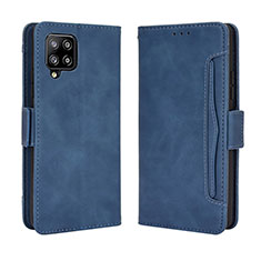 Handytasche Stand Schutzhülle Flip Leder Hülle BY3 für Samsung Galaxy A42 5G Blau