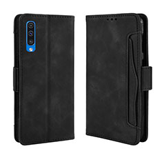 Handytasche Stand Schutzhülle Flip Leder Hülle BY3 für Samsung Galaxy A50 Schwarz