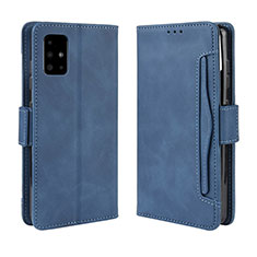 Handytasche Stand Schutzhülle Flip Leder Hülle BY3 für Samsung Galaxy A51 4G Blau