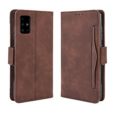 Handytasche Stand Schutzhülle Flip Leder Hülle BY3 für Samsung Galaxy A51 4G Braun