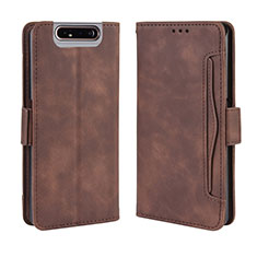 Handytasche Stand Schutzhülle Flip Leder Hülle BY3 für Samsung Galaxy A80 Braun