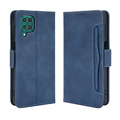 Handytasche Stand Schutzhülle Flip Leder Hülle BY3 für Samsung Galaxy F62 5G Blau