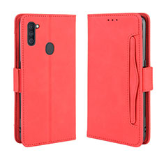Handytasche Stand Schutzhülle Flip Leder Hülle BY3 für Samsung Galaxy M11 Rot