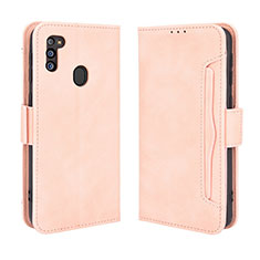 Handytasche Stand Schutzhülle Flip Leder Hülle BY3 für Samsung Galaxy M21 (2021) Rosa