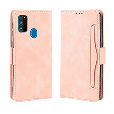 Handytasche Stand Schutzhülle Flip Leder Hülle BY3 für Samsung Galaxy M21 Rosa