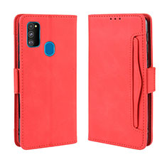 Handytasche Stand Schutzhülle Flip Leder Hülle BY3 für Samsung Galaxy M21 Rot