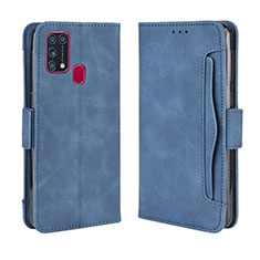 Handytasche Stand Schutzhülle Flip Leder Hülle BY3 für Samsung Galaxy M21s Blau