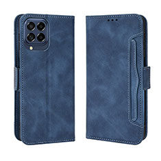 Handytasche Stand Schutzhülle Flip Leder Hülle BY3 für Samsung Galaxy M33 5G Blau