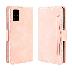 Handytasche Stand Schutzhülle Flip Leder Hülle BY3 für Samsung Galaxy M51 Rosa