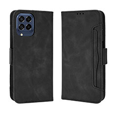 Handytasche Stand Schutzhülle Flip Leder Hülle BY3 für Samsung Galaxy M53 5G Schwarz