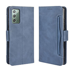 Handytasche Stand Schutzhülle Flip Leder Hülle BY3 für Samsung Galaxy S20 FE 4G Blau