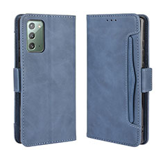 Handytasche Stand Schutzhülle Flip Leder Hülle BY3 für Samsung Galaxy S20 Lite 5G Blau