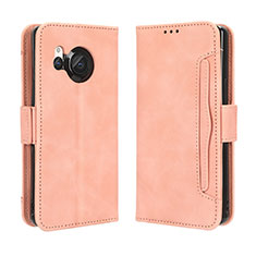 Handytasche Stand Schutzhülle Flip Leder Hülle BY3 für Sharp Aquos R8 Rosa