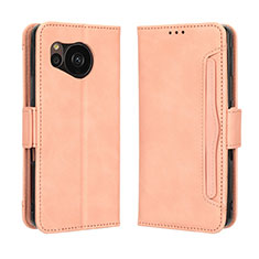 Handytasche Stand Schutzhülle Flip Leder Hülle BY3 für Sharp Aquos Sense7 Plus Rosa