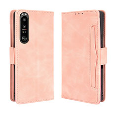 Handytasche Stand Schutzhülle Flip Leder Hülle BY3 für Sony Xperia 1 III Rosa