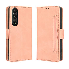 Handytasche Stand Schutzhülle Flip Leder Hülle BY3 für Sony Xperia 1 V Rosa