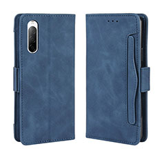 Handytasche Stand Schutzhülle Flip Leder Hülle BY3 für Sony Xperia 10 II Blau