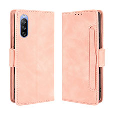 Handytasche Stand Schutzhülle Flip Leder Hülle BY3 für Sony Xperia 10 III Rosa