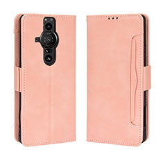 Handytasche Stand Schutzhülle Flip Leder Hülle BY3 für Sony Xperia PRO-I Rosa