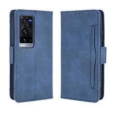 Handytasche Stand Schutzhülle Flip Leder Hülle BY3 für Vivo X60 Pro+ Plus 5G Blau