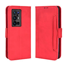 Handytasche Stand Schutzhülle Flip Leder Hülle BY3 für Vivo X70 Pro+ Plus 5G Rot