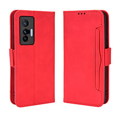 Handytasche Stand Schutzhülle Flip Leder Hülle BY3 für Vivo X70t Rot