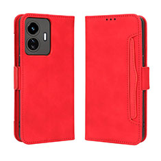 Handytasche Stand Schutzhülle Flip Leder Hülle BY3 für Vivo Y77e 5G Rot