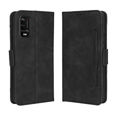 Handytasche Stand Schutzhülle Flip Leder Hülle BY3 für Wiko Power U10 Schwarz