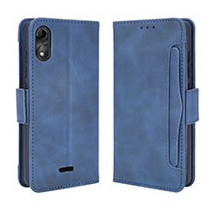 Handytasche Stand Schutzhülle Flip Leder Hülle BY3 für Wiko Y51 Blau