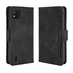 Handytasche Stand Schutzhülle Flip Leder Hülle BY3 für Wiko Y62 Schwarz