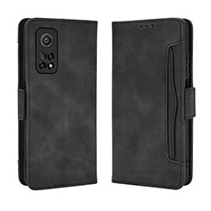 Handytasche Stand Schutzhülle Flip Leder Hülle BY3 für Xiaomi Mi 10T 5G Schwarz