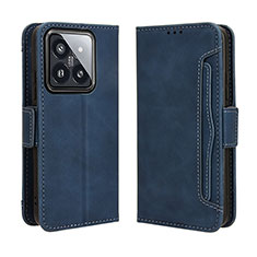 Handytasche Stand Schutzhülle Flip Leder Hülle BY3 für Xiaomi Mi 14 5G Blau