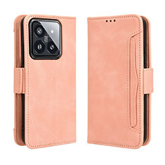 Handytasche Stand Schutzhülle Flip Leder Hülle BY3 für Xiaomi Mi 14 5G Rosa