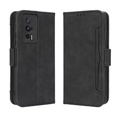 Handytasche Stand Schutzhülle Flip Leder Hülle BY3 für Xiaomi Poco F5 Pro 5G Schwarz