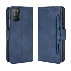 Handytasche Stand Schutzhülle Flip Leder Hülle BY3 für Xiaomi Poco M3 Blau