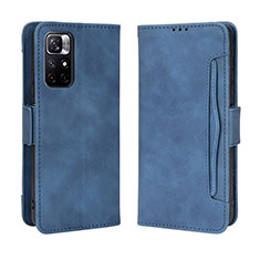 Handytasche Stand Schutzhülle Flip Leder Hülle BY3 für Xiaomi Poco M4 Pro 5G Blau