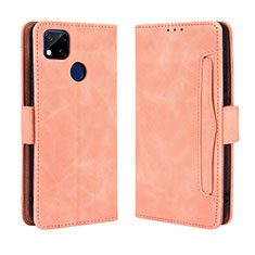 Handytasche Stand Schutzhülle Flip Leder Hülle BY3 für Xiaomi Redmi 9 India Rosa