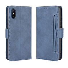 Handytasche Stand Schutzhülle Flip Leder Hülle BY3 für Xiaomi Redmi 9AT Blau