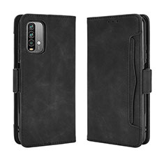 Handytasche Stand Schutzhülle Flip Leder Hülle BY3 für Xiaomi Redmi 9T 4G Schwarz