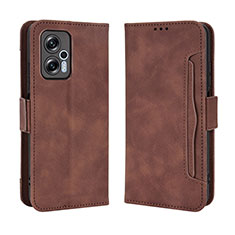 Handytasche Stand Schutzhülle Flip Leder Hülle BY3 für Xiaomi Redmi Note 11T Pro 5G Braun