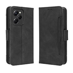 Handytasche Stand Schutzhülle Flip Leder Hülle BY3 für Xiaomi Redmi Note 12 Pro Speed 5G Schwarz