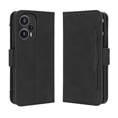 Handytasche Stand Schutzhülle Flip Leder Hülle BY3 für Xiaomi Redmi Note 12 Turbo 5G Schwarz