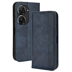 Handytasche Stand Schutzhülle Flip Leder Hülle BY4 für Asus ZenFone 10 Blau