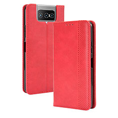 Handytasche Stand Schutzhülle Flip Leder Hülle BY4 für Asus Zenfone 7 Pro ZS671KS Rot