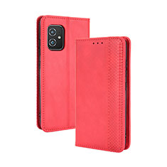 Handytasche Stand Schutzhülle Flip Leder Hülle BY4 für Asus ZenFone 8 Mini Rot