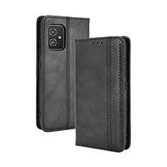 Handytasche Stand Schutzhülle Flip Leder Hülle BY4 für Asus ZenFone 8 Mini Schwarz