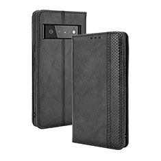 Handytasche Stand Schutzhülle Flip Leder Hülle BY4 für Google Pixel 6 Pro 5G Schwarz